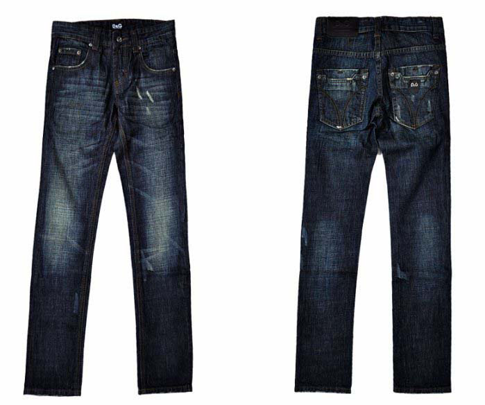 Men's Bottom Width Five Pockets Breathable Fabric Jeans