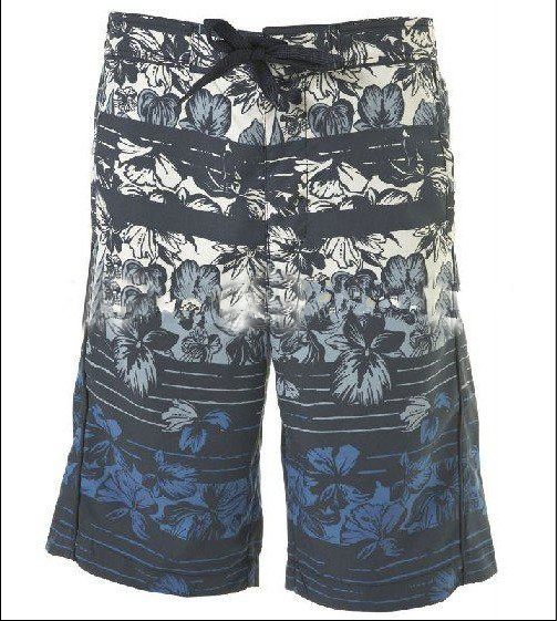 Navy Gradual Print Swim Style Anti-Wrinkle Men's Shorts