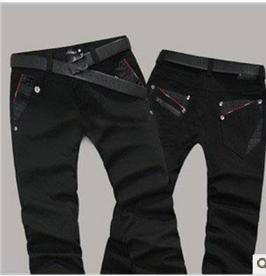 Men's Casual Black Brand New The Cotton Fabric Classic Designer Pants