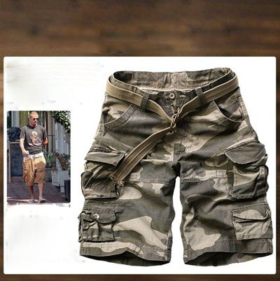 Genuine Soft Multi-Pocket Camouflage Army Men's Shorts