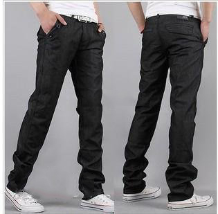 Men's Fashion Casual Breathable Black Slim Pants