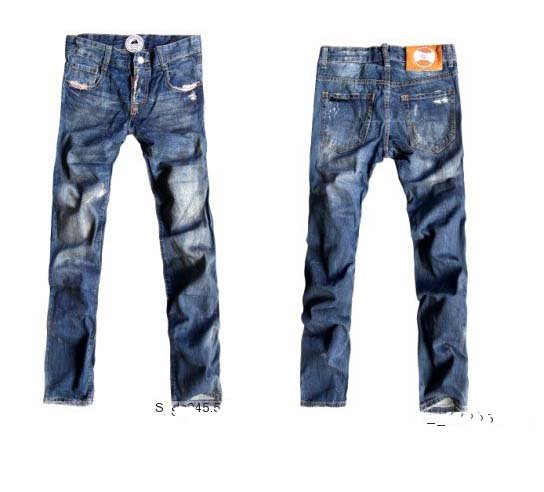 Men's Straight Five Pockets 100% Cotton Jeans