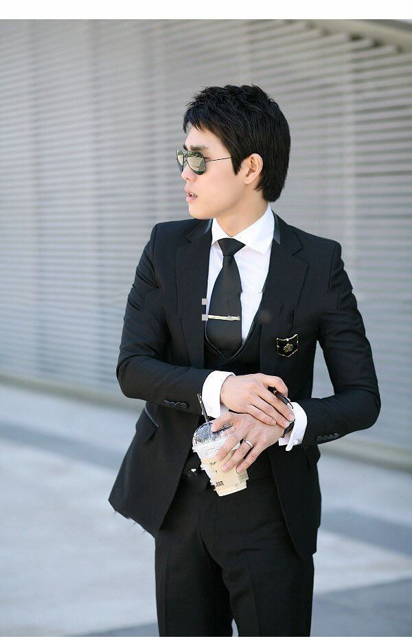 Unique Black Casual Slim Fit Skinny Business Style Men's Suit