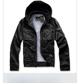 Black Leather Long Sleeve Men's Vests & Waistcoats