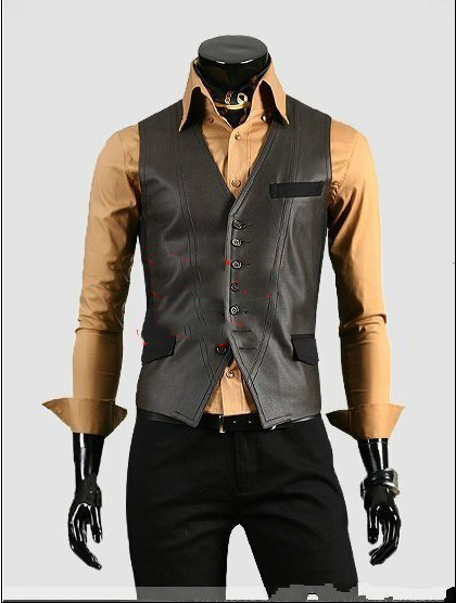 The New Male Fashion Casual Slim Vest 200