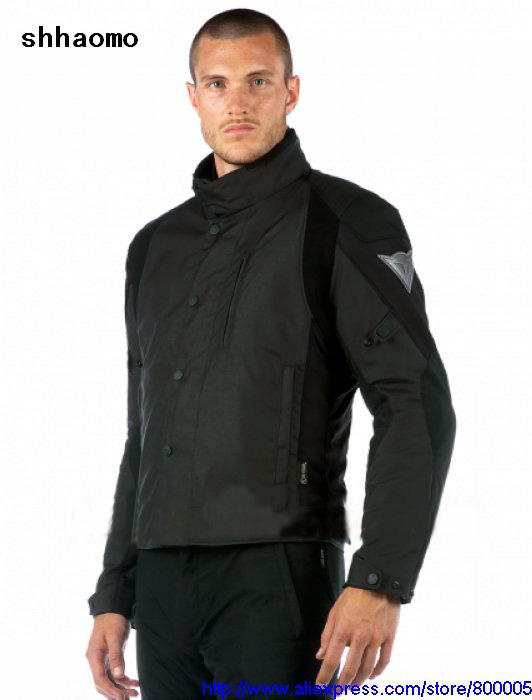 Black With Many Buttons Nylon & Polyester Men's Jacket