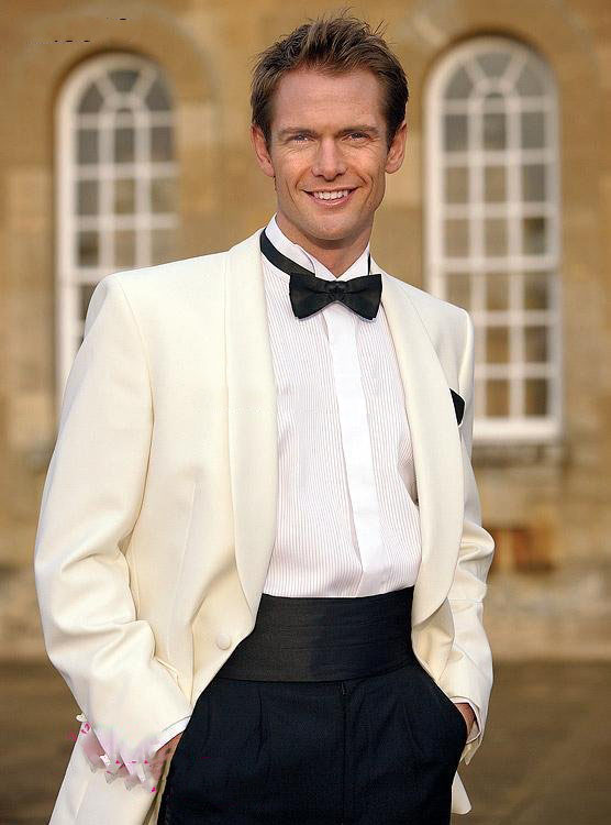 Elegant White Color Complete Designer Soft Wear Men's Tuxedo