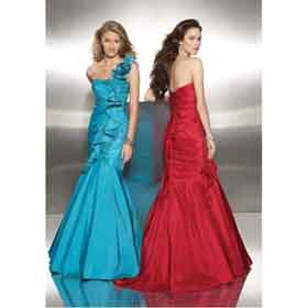Bule Floor-Length Mermaid Sexy A-Line Red Bridal Wedding Dresses