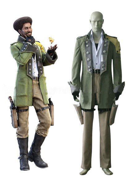 Sazh Katzroy Cosplay Exactly as Picture Men's Character Fantasy Costumes