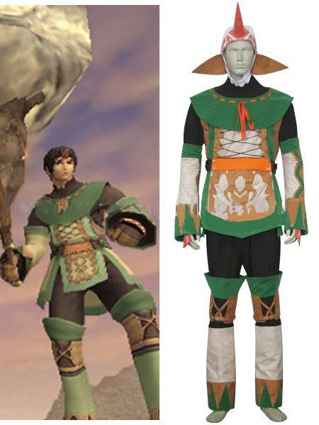 Make You the Same as Summoner Cosplay Show Men's Green Fantasy Costumes