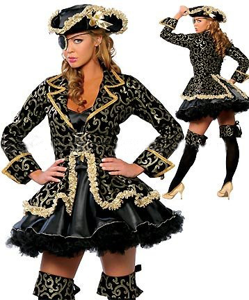 Acrylic & Spandex Deluxe Pirate Sexy Lingerie Costume Hats