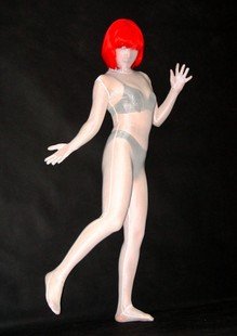 White Silky Zentai E02378 Exotic Apparel Soft Stretchy Costumes Clothing Catsuits