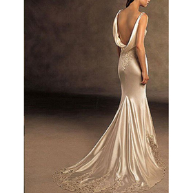Spaghetti Straps Halter Trumpet Mermaid Beach Wedding Dresses