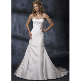 Sheath Column Trumpet Mermaid Floor Length Beach Wedding Dresses