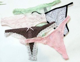 Spandex / Cotton Lady's Sexy Mixed Style Thongs & G-Strings