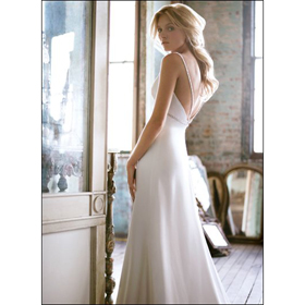 With Spaghetti Straps Sleeveless Halter & Satin Beach Wedding Dresses