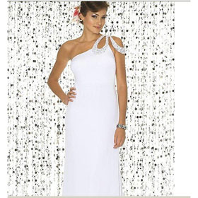 Appliques Floor-length One Shoulder Wedding Dresses