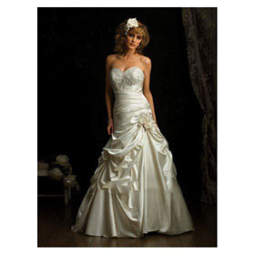 Church Brush Train Strapless Classic & Timeless Chapel Train Wedding Dress