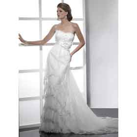 Backless Sleeveless Floor-Length Sexy Strapless Sheath Wedding Dresses