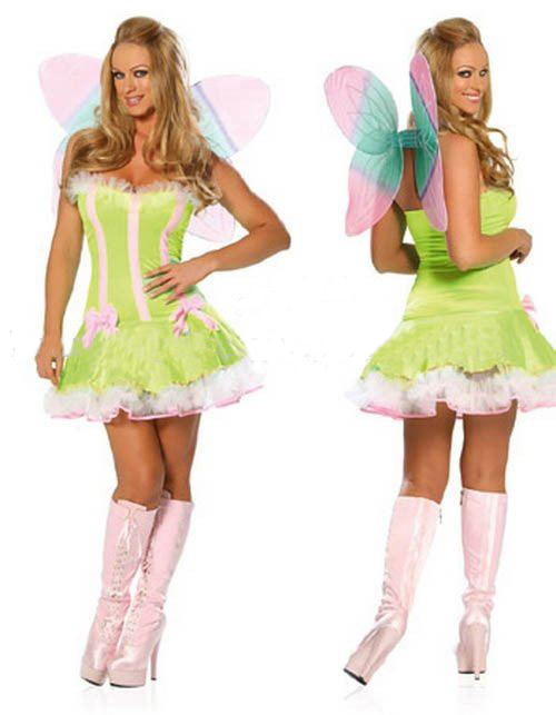 Grass Green Elves Style Lady's Cute Sexy Halloween Costumes