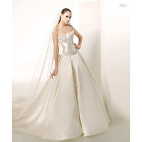 Satin & Tulle Floor-length With Bow Beach Wedding Dresses