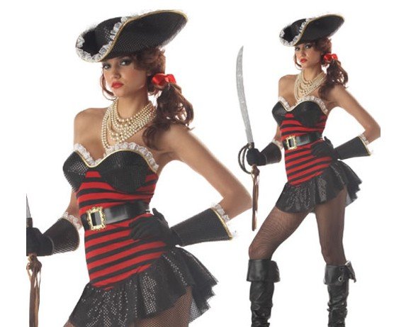 Caribbean Female Witch Halloween Party Sexy Hallowmas Pirate Costumes