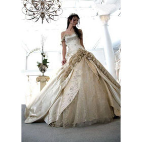 Satin Lace Off-the-shoulde Sleeveless Sweetheart Cathedral Train Wedding Dresses