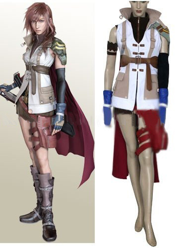 Lightning Cosplay Women's Character White Top Material Fantasy Costumes