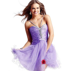 Spaghetti Straps Elegant Halter Ruffles Organza Beading Embroidery Homecoming Dress