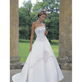 Sweep Brush Train Sleeveless Sheath Scoop Satin Off-the-shoulder Column Wedding Dresses