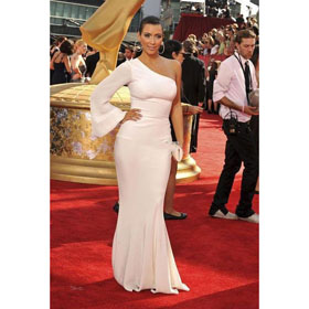 White Mermaid Trumpet One Shoulder Floor-length Celebrity Dresses