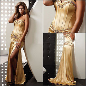 Free Shipping!QNEG0035 2011 New High Quality Strapless High Low Prom Dress
