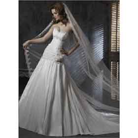 OL-0201 Freeshipping Gorgeous Bridal Watteau Train Wedding Dresses