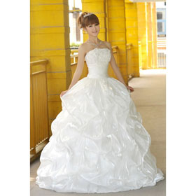 Free Shipping Gorgeous Chiffon Aline Wedding Dress Robe Wedding Gown Fairy Princess Bridal Dress Christmas Gift 124