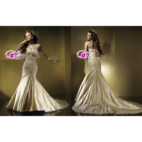 Floor-Length Chiffon Embroidered Sleeveless Ball Gown A-Line Princess Wedding Dresses