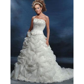 Ball Gown Strapless Stylish Floor-Length Wedding Dresses