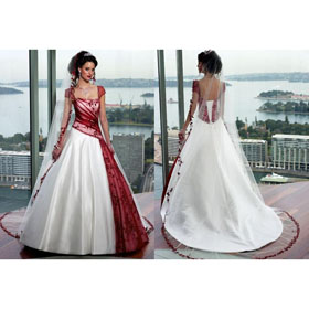 OL-0003 Freeshipping Gorgeous Watteau Train Bridal Wedding Dress