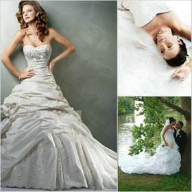 Cascading Ruffle Beaded Stack-Up Floor Length Evening Dress