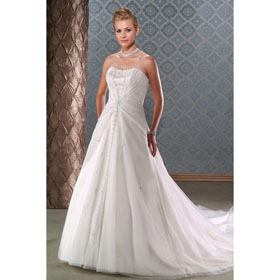 Freeshipping Gorgeous Bridal Watteau Train Wedding Dresses