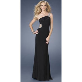 Sexy Backless Evening Gown Beaded Chiffon Celebrity Dresses