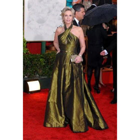 Sleeveless Taffeta & Satin Floor-length Celebrity Dresses