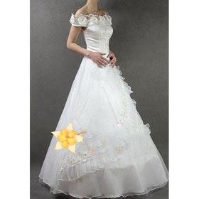 Princess Lace Embroidery Wedding Dresses Ankle-length Evening Dress