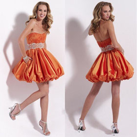 New Design Sleeveless Strapless Backless Draped Sashes Homcoming Dress