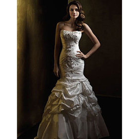 Wholesale New Sexy Mermaid Strapless Wedding Dress/Gown Prom Dres Free Size