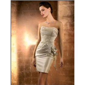 Free Shipping!QNEG0018 2011 New High Quality Strapless High Low Prom Dress