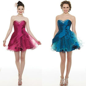 Sleeveless Strapless Gorgeous Sweetheart Satin Chic & Modern Homecoming Dress