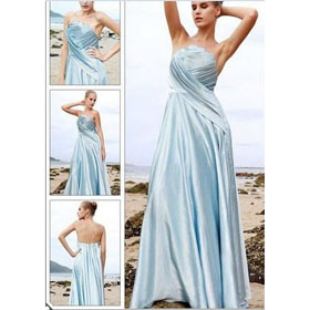 A-Line Floor-Length Off-Shoulder Sleeveless Zipper Elegant & Luxurious Homecoming Dresses