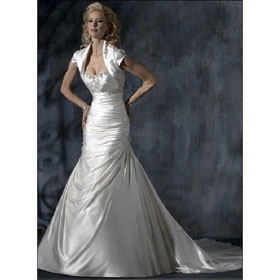 OL-0074 Freeshipping Gorgeous Bridal Watteau Train Wedding Dresses