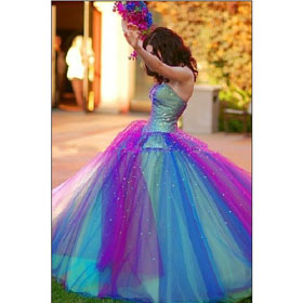 Free Shipping 2010 Hot Sale Strapless Tulle Party Dress Ball Gown Wholesale
