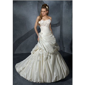 New Princess Off-Shoulder Floor-Length Strapless Satin Wedding Dresses